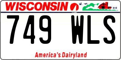 WI license plate 749WLS