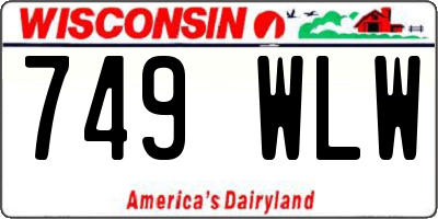 WI license plate 749WLW