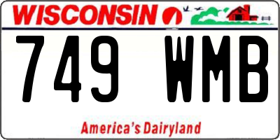 WI license plate 749WMB