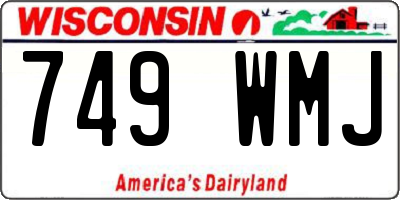 WI license plate 749WMJ