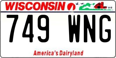 WI license plate 749WNG