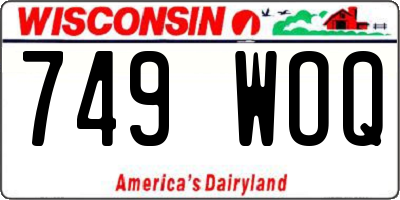 WI license plate 749WOQ