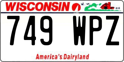 WI license plate 749WPZ