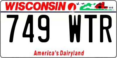 WI license plate 749WTR