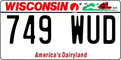 WI license plate 749WUD