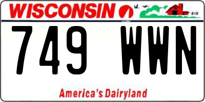WI license plate 749WWN