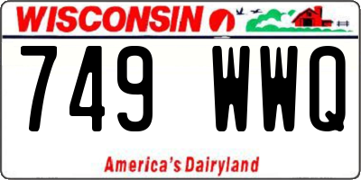 WI license plate 749WWQ