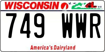 WI license plate 749WWR