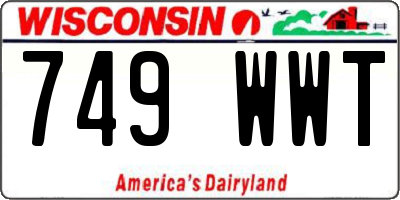 WI license plate 749WWT