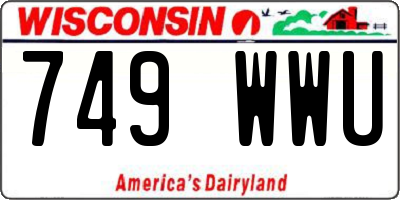 WI license plate 749WWU