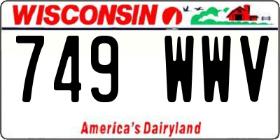 WI license plate 749WWV