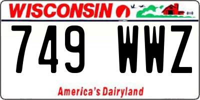 WI license plate 749WWZ