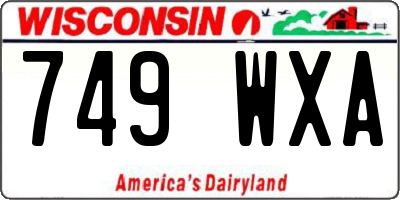 WI license plate 749WXA