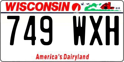 WI license plate 749WXH