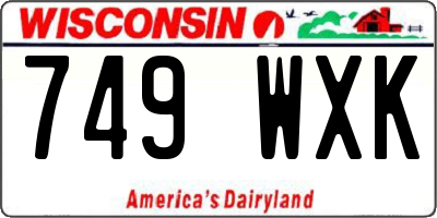 WI license plate 749WXK