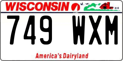 WI license plate 749WXM