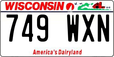 WI license plate 749WXN