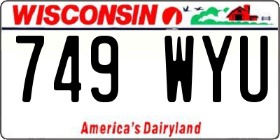WI license plate 749WYU