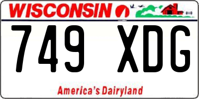 WI license plate 749XDG