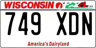 WI license plate 749XDN