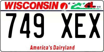 WI license plate 749XEX
