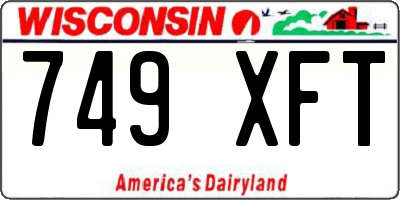 WI license plate 749XFT