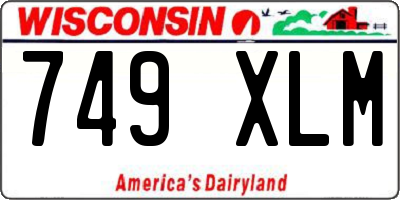 WI license plate 749XLM