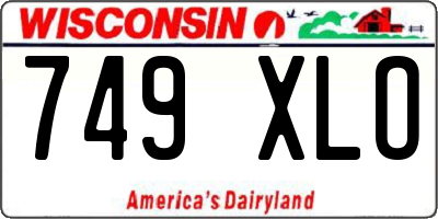 WI license plate 749XLO