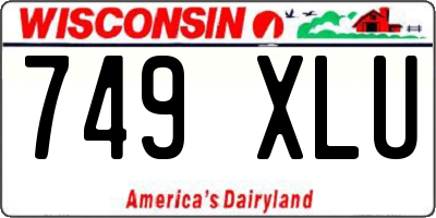 WI license plate 749XLU