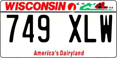 WI license plate 749XLW