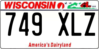 WI license plate 749XLZ