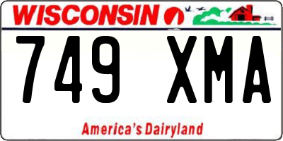 WI license plate 749XMA