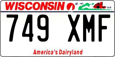 WI license plate 749XMF