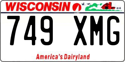 WI license plate 749XMG