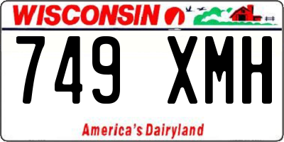 WI license plate 749XMH