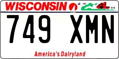 WI license plate 749XMN