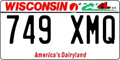 WI license plate 749XMQ