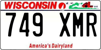 WI license plate 749XMR