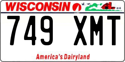 WI license plate 749XMT