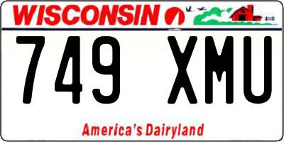 WI license plate 749XMU