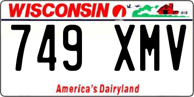 WI license plate 749XMV
