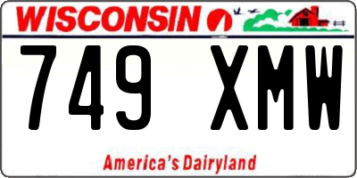 WI license plate 749XMW