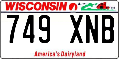 WI license plate 749XNB