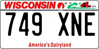WI license plate 749XNE