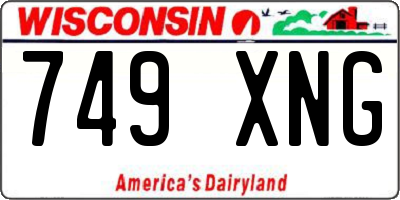 WI license plate 749XNG