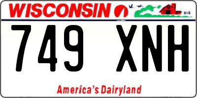 WI license plate 749XNH