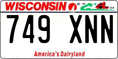 WI license plate 749XNN