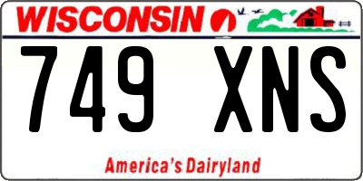 WI license plate 749XNS