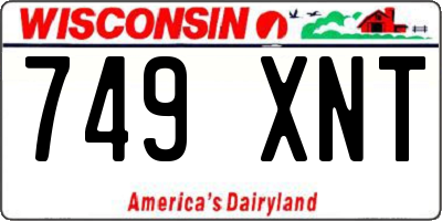 WI license plate 749XNT