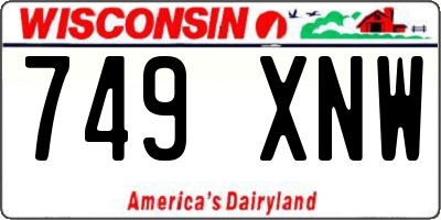 WI license plate 749XNW